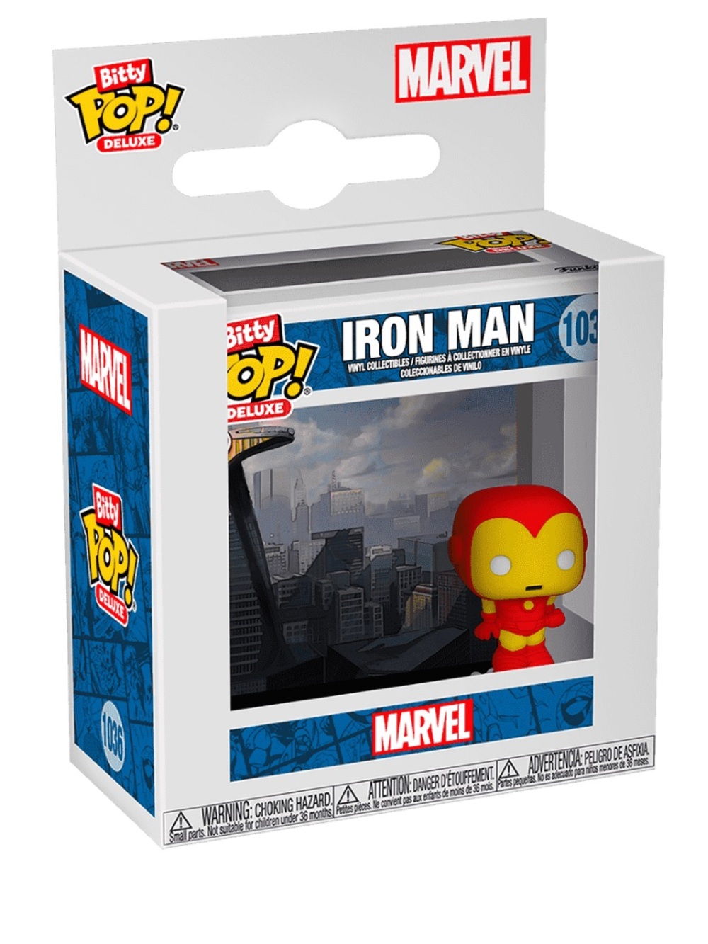 NIB-Marvel Iron Man Bitty Pop! #103 Deluxe Iron Man (Avenger Tower)